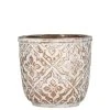 SULLIVANS Brown Cement Patterned Round Pot -Vigoro sales Store brown sullivans plant pots cmt1112 64 1000