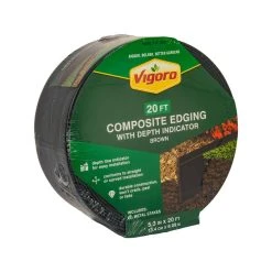 Vigoro 20 ft. Premium Brown Composite Edging -Vigoro sales Store brown vigoro brick edging 903001vg c3 1000