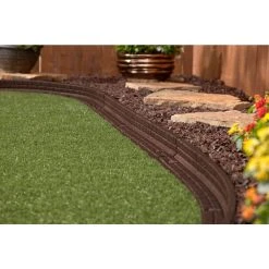 Vigoro 4 ft. Brown No-Dig Rubber Landscape Edging (6-Pack) 21 Vigoro 4 ft. Brown No-Dig Rubber Landscape Edging (6-Pack) -Vigoro sales Store brown vigoro rubber edging dcbfe4bn6 fa 1000