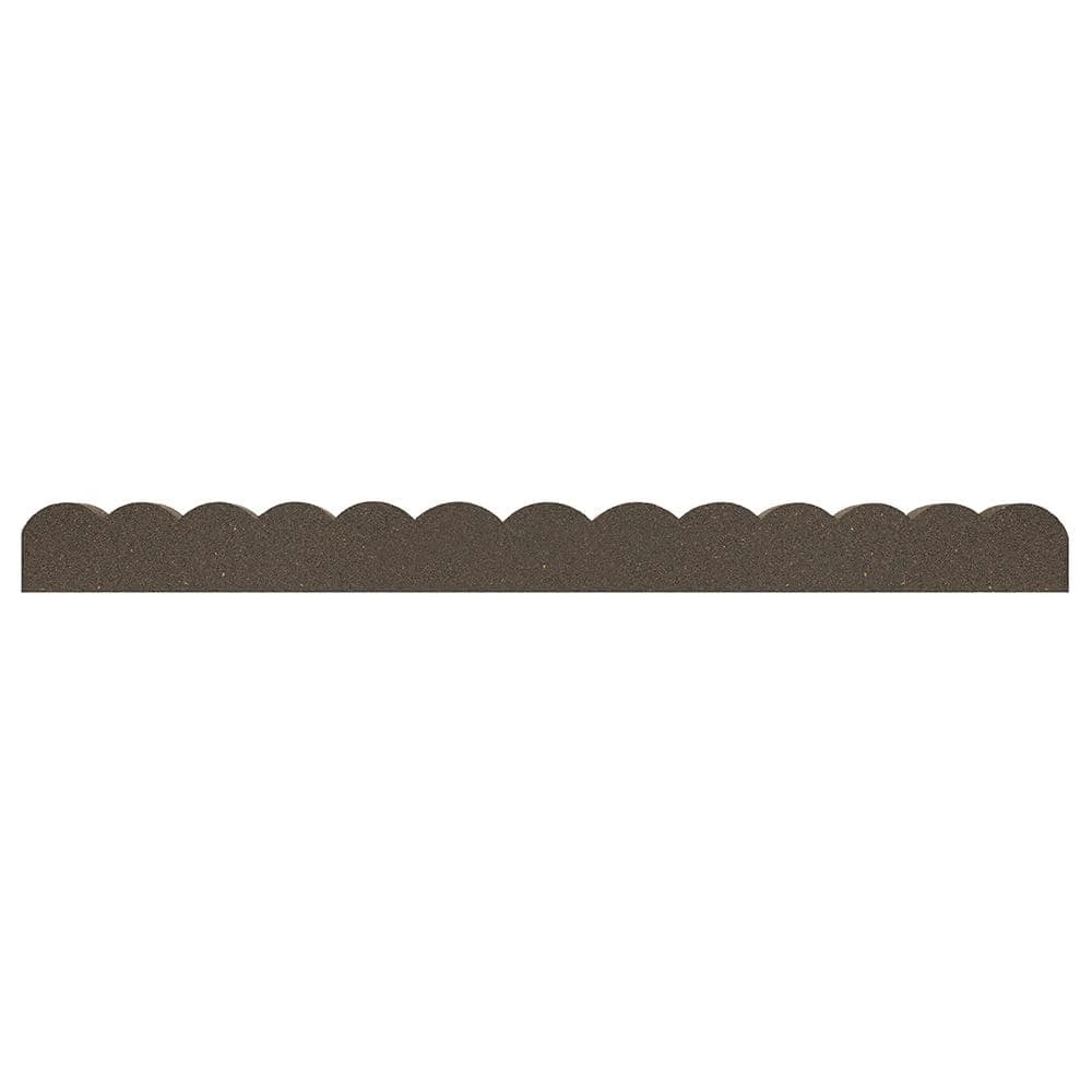 Vigoro 47 in. x 2 in. x 4 in. Brown Scalloped Rubber Garden Edging 5 Vigoro 47 in. x 2 in. x 4 in. Brown Scalloped Rubber Garden Edging - Image 3