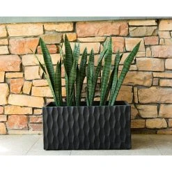 KANTE 31.5 in. L Rectangular Burnished Black Concrete/Fiberglass Indoor Outdoor Elegant Retro Planter 9 KANTE 31.5 in. L Rectangular Burnished Black Concrete/Fiberglass Indoor Outdoor Elegant Retro Planter -Vigoro sales Store burnished black kante plant pots osf0203b c70221 4f 1000