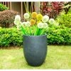 KANTE 21.7 in. H Round Charcoal Concrete/Fiberglass Indoor Outdoor Modern Tall Planter 2 KANTE 21.7 in. H Round Charcoal Concrete/Fiberglass Indoor Outdoor Modern Tall Planter -Vigoro sales Store charcoal kante plant pots osc0066a c60121 64 1000