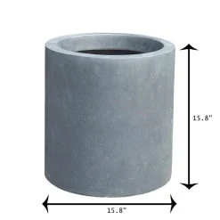KANTE 15.8 in. W Round Charcoal Concrete/Fiberglass Indoor Outdoor Elegant Planter 9 KANTE 15.8 in. W Round Charcoal Concrete/Fiberglass Indoor Outdoor Elegant Planter -Vigoro sales Store charcoal kante plant pots osc0119c c60121 1f 1000