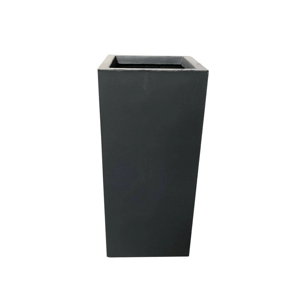 KANTE 20 in. H Square Charcoal Lightweight Concrete/Fiberglass Indoor Outdoor Elegant Tall Planter 7 KANTE 20 in. H Square Charcoal Lightweight Concrete/Fiberglass Indoor Outdoor Elegant Tall Planter - Image 5