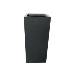 KANTE 24 in. H Square Charcoal Concrete/Fiberglass Indoor Outdoor Elegant Tall Planter -Vigoro sales Store charcoal kante plant pots osf0002b c60121 c3 1000