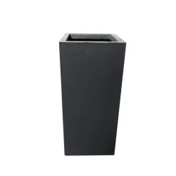 KANTE 28 in. H Square Charcoal Concrete/Fiberglass Indoor Outdoor Modern Tall Planter 18 KANTE 28 in. H Square Charcoal Concrete/Fiberglass Indoor Outdoor Modern Tall Planter -Vigoro sales Store charcoal kante plant pots osf0002c c60121 c3 1000