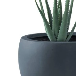 KANTE 8 in. H Charcoal Concrete and Fiberglass Round Bowl Planter, Outdoor Indoor Large Planters Pots with Drainage -Vigoro sales Store charcoal kante plant pots rc0049a c60121 44 1000