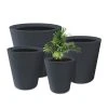 KANTE 20.9", 17.7", 15" & 12.6"H Cylindrical Charcoal Finish Lightweight Concrete Modern Planters Set of 4, Outdoor Indoor 2 KANTE 20.9", 17.7", 15" & 12.6"H Cylindrical Charcoal Finish Lightweight Concrete Modern Planters Set of 4, Outdoor Indoor -Vigoro sales Store charcoal kante plant pots rc0154bcde c60121 64 1000