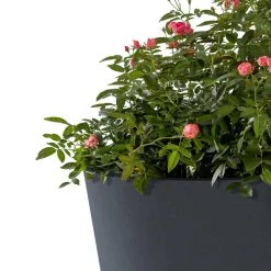 KANTE 20.9", 17.7", 15" & 12.6"H Cylindrical Charcoal Finish Lightweight Concrete Modern Planters Set of 4, Outdoor Indoor -Vigoro sales Store charcoal kante plant pots rc0154bcde c60121 fa 1000