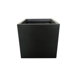 KANTE 12 in. Tall Charcoal Lightweight Concrete Square Modern Outdoor Planter