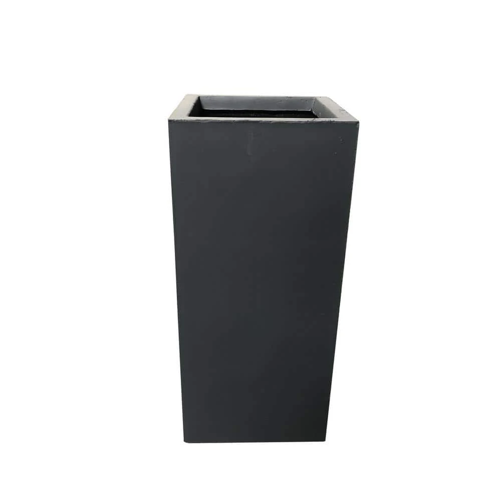 KANTE 28 in. Tall Charcoal Lightweight Concrete Rectangle Modern Outdoor Planter 3 KANTE 28 in. Tall Charcoal Lightweight Concrete Rectangle Modern Outdoor Planter