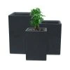 KANTE 19", 16" and 13"H Charcoal Finish Concrete Tall Square Set of 3, Outdoor Indoor Lightweight Planters w/ Drainage Hole -Vigoro sales Store charcoal kante plant pots rf0007abc c60121 64 1000