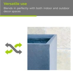 KANTE 26.8 in. Tall Charcoal Lightweight Concrete Modern Long and High Rectangle Planter -Vigoro sales Store charcoal kante plant pots rf0111a c60121 44 1000