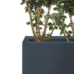 KANTE 23.6" and 19.4"L Rectangular Charcoal Finish Lightweight Concrete Long Planter w/ Drainage Hole Set of 2 Outdoor/Indoor -Vigoro sales Store charcoal kante plant pots rf0146sa c60121 4f 1000
