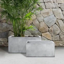 KANTE 31" and 23"L Rectangular Large Concrete Long Box Planters Set of 2, Outdoor/Indoor Strong UV Resistant w/Drainage Holes 13 KANTE 31" and 23"L Rectangular Large Concrete Long Box Planters Set of 2, Outdoor/Indoor Strong UV Resistant w/Drainage Holes -Vigoro sales Store concrete kante plant pots rf0104ab c81921 44 1000