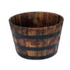 Vigoro 25.98 in. Dia x 16.54 in. H Round Wooden Barrel Planter 2 Vigoro 25.98 in. Dia x 16.54 in. H Round Wooden Barrel Planter -Vigoro sales Store dark wood vigoro barrel planters hl6642 64 1000