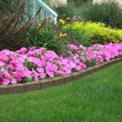 Vigoro Roman Stone 48 in. Rubber Garden Edging Earth (Pack of 2) -Vigoro sales Store earth vigoro rubber edging mt5001789cm 31 1000