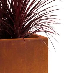 KANTE 16in.H Square Faux Weathering Steel Finish Lightweight Concrete Durable Elegant Planter w/Drainage Hole, Home and Garden -Vigoro sales Store faux weathering steel kante plant pots rf0001c c91942 44 1000