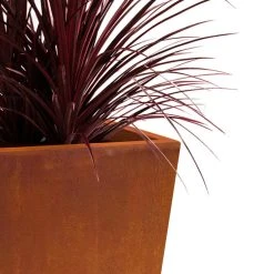 KANTE 24.4 in. H Rectangle Faux Weathering Steel Lightweight Concrete Tapered Tall Planter with Drainage Hole, Outdoor/Indoor -Vigoro sales Store faux weathering steel kante plant pots rf0004c c91942 44 1000