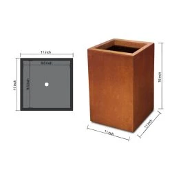 KANTE 16 in. H Faux Weathering Steel Finish Concrete Square, Modern Outdoor/Indoor Lightweight Planter Pot with Drainage Hole 12 KANTE 16 in. H Faux Weathering Steel Finish Concrete Square, Modern Outdoor/Indoor Lightweight Planter Pot with Drainage Hole -Vigoro sales Store faux weathering steel kante plant pots rf0007b c91942 c3 1000