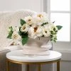 SULLIVANS Ivory Low Oval Ceramic Planter