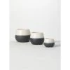 SULLIVANS Black And White Ceramic Pot - Set of 3 1 SULLIVANS Black And White Ceramic Pot - Set of 3 -Vigoro sales Store glaze sullivans plant pots cm2971 64 1000