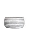 SULLIVANS Gray and White Ceramic Striped Planter