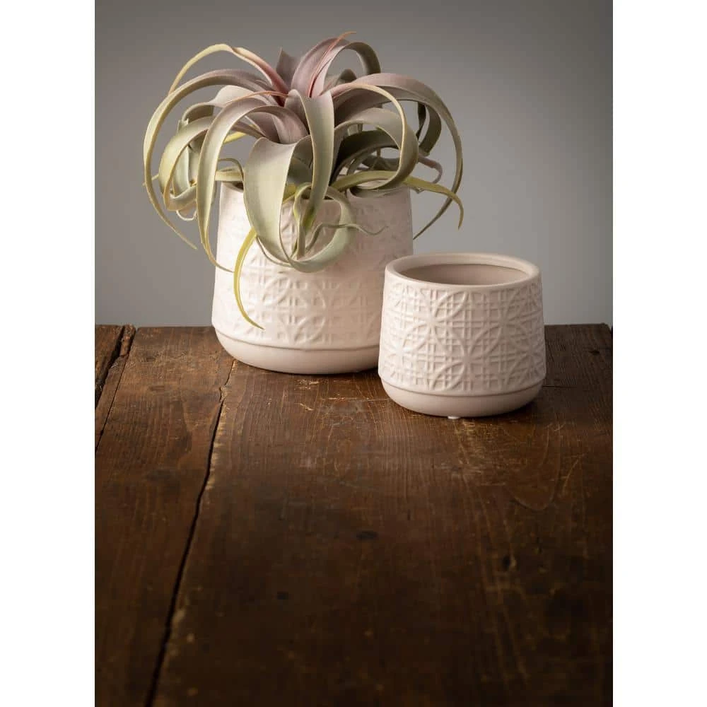 SULLIVANS Gray Ceramic Planter (Set of 2) 4 SULLIVANS Gray Ceramic Planter (Set of 2) - Image 2