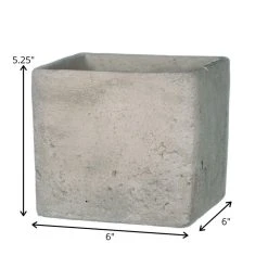 SULLIVANS Gray Cement Square Planter -Vigoro sales Store gray sullivans plant pots cmt1090 1f 1000