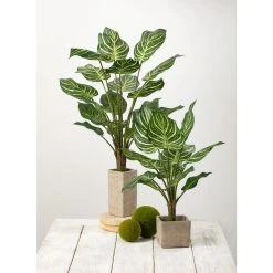 SULLIVANS Gray Cement Square Planter -Vigoro sales Store gray sullivans plant pots cmt1092 4f 1000