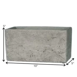 SULLIVANS Gray Cement Rectangular Planter -Vigoro sales Store gray sullivans plant pots cmt1094 4f 1000