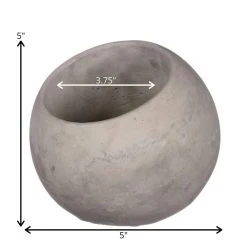 SULLIVANS Gray Cement Ball Planter 7 SULLIVANS Gray Cement Ball Planter -Vigoro sales Store gray sullivans plant pots cmt1105 4f 1000