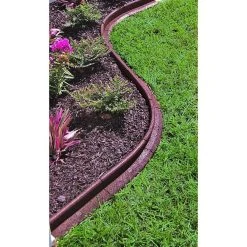 Vigoro EcoBorder 4 ft. Grey Rubber Landscape Edging (6-Pack) -Vigoro sales Store gray vigoro rubber edging ecobrd grey 6pk 44 1000