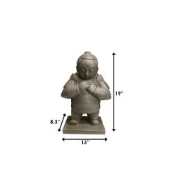 KANTE 19 in. H Sculpting Clay Lightweight Concrete/Fiberglass Indoor Outdoor Praying Standing Warrior Statue -Vigoro sales Store kante garden statues ospd0010a c70041 d4 1000