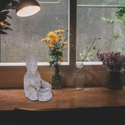 KANTE 6.5 in. H Gray Cement Sitting Buddha Garden Statue Tealight Candle Holder Ornament (2-Pack) 14 KANTE 6.5 in. H Gray Cement Sitting Buddha Garden Statue Tealight Candle Holder Ornament (2-Pack) -Vigoro sales Store kante garden statues sx20200178 fa 1000