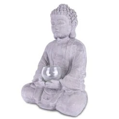 KANTE 14.17 in. H Gray Cement Meditating Buddha Garden Statue Tealight Candle Holder Ornament 14 KANTE 14.17 in. H Gray Cement Meditating Buddha Garden Statue Tealight Candle Holder Ornament -Vigoro sales Store kante garden statues sx20200179 fa 1000