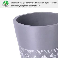 KANTE 17.4 in. Tall Light Gray Lightweight Concrete Classic Outdoor/Indoor Cylindrical Planter with 3 Wooden Legs 10 KANTE 17.4 in. Tall Light Gray Lightweight Concrete Classic Outdoor/Indoor Cylindrical Planter with 3 Wooden Legs -Vigoro sales Store light gray kante plant pots 18h231 ct 4f 1000