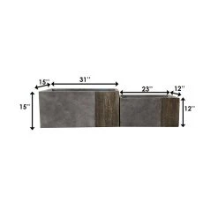KANTE 31 in and 23 in. L Rectangular Lodgepole Concrete/Fiberglass Indoor Outdoor Elegant Long Planters (Set of 2) 11 KANTE 31 in and 23 in. L Rectangular Lodgepole Concrete/Fiberglass Indoor Outdoor Elegant Long Planters (Set of 2) -Vigoro sales Store lodgepole kante plant pots osf0219ab c81051 44 1000