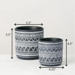 SULLIVANS Multi-Color Ceramic Flower Pots (Set of 2) -Vigoro sales Store multicolor sullivans plant pots cm2911 44 1000