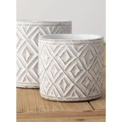 SULLIVANS Multi-Color Cement Patterned Pot (Set of 2) 7 SULLIVANS Multi-Color Cement Patterned Pot (Set of 2) -Vigoro sales Store multicolor sullivans plant pots cmt1183 4f 1000