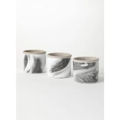 SULLIVANS Multi-Color Cement Fluid Pattern Container (Set of 3) 9 SULLIVANS Multi-Color Cement Fluid Pattern Container (Set of 3) -Vigoro sales Store multicolor sullivans plant pots cmt1192 1f 1000