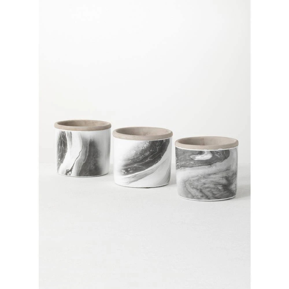 SULLIVANS Multi-Color Cement Fluid Pattern Container (Set of 3) 6 SULLIVANS Multi-Color Cement Fluid Pattern Container (Set of 3) - Image 4