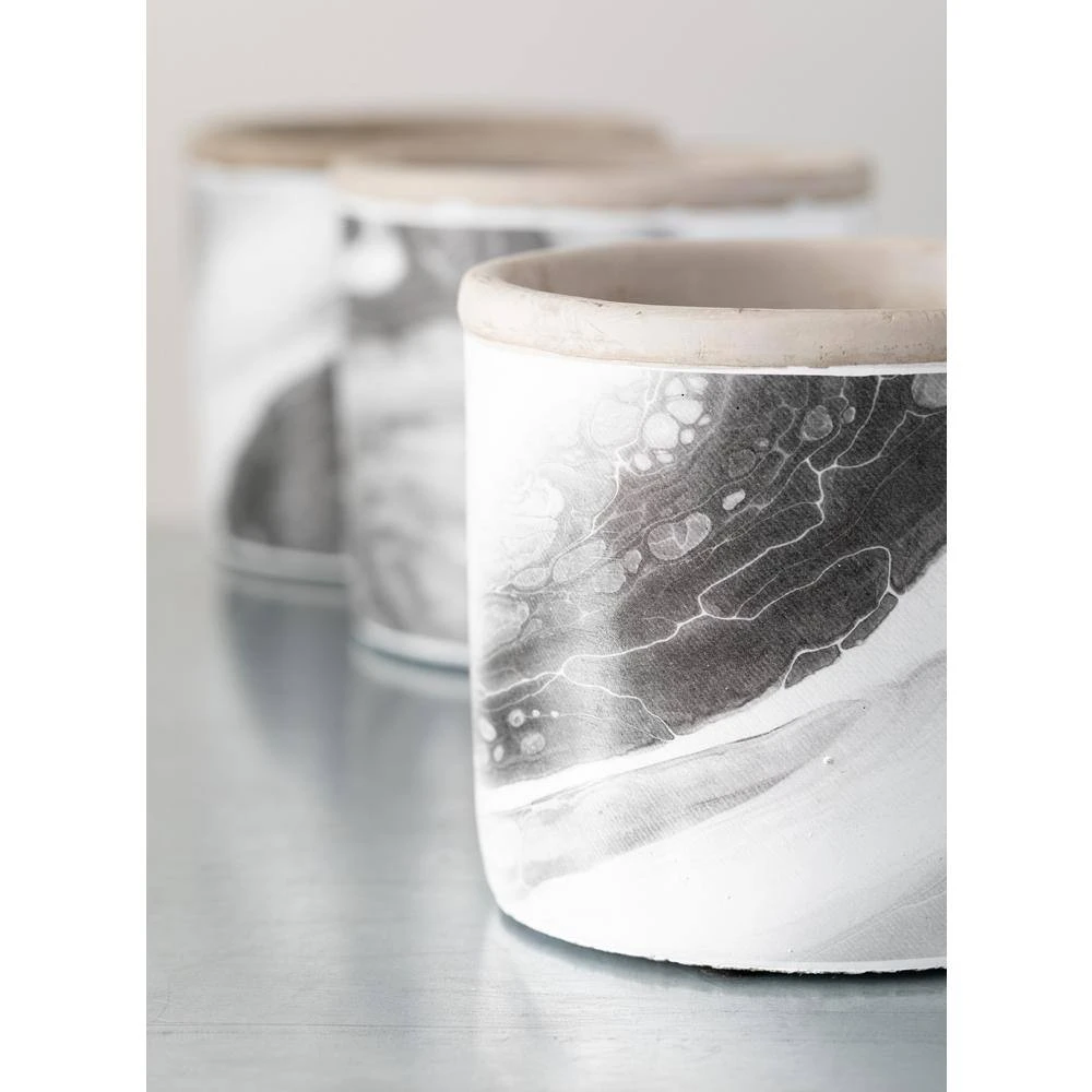 SULLIVANS Multi-Color Cement Fluid Pattern Container (Set of 3) 5 SULLIVANS Multi-Color Cement Fluid Pattern Container (Set of 3) - Image 3