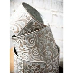 SULLIVANS Multi-Color Metal Planter (Set of 3) 10 SULLIVANS Multi-Color Metal Planter (Set of 3) -Vigoro sales Store multicolor sullivans plant pots met1680 1f 1000