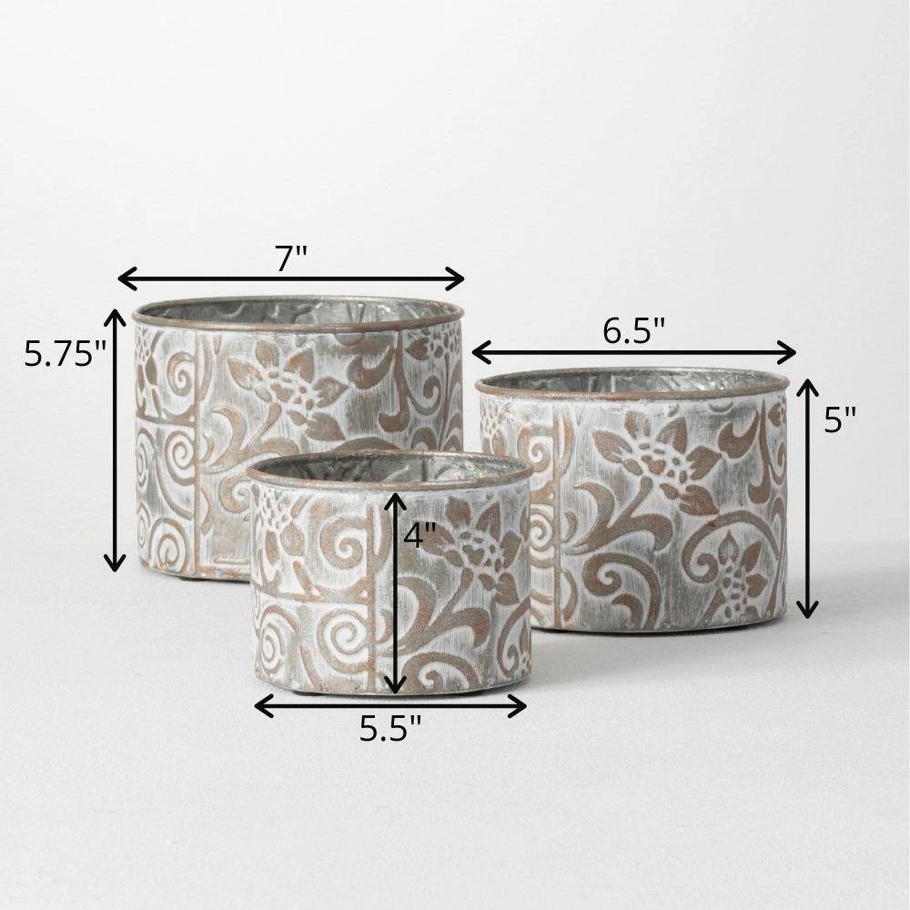 SULLIVANS Multi-Color Metal Planter (Set of 3) 4 SULLIVANS Multi-Color Metal Planter (Set of 3) - Image 2