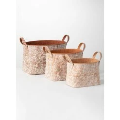 SULLIVANS Multi-Color Metal Speckled Planter (Set of 3) -Vigoro sales Store multicolor sullivans plant pots met1694 1f 1000