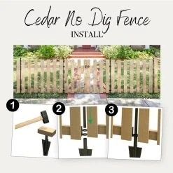 Vigoro 37.1 in. H x 45.35 in. W Cedar Garden Fence Panel -Vigoro sales Store natural cedar wood vigoro garden fencing 860664 76 1000