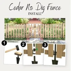 Vigoro 37.1 in. H x 48.3 in. W Cedar Garden Fence Gate -Vigoro sales Store natural cedar wood vigoro garden fencing 860671 76 1000