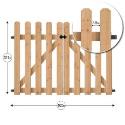 Vigoro 37.1 in. H x 48.3 in. W Cedar Garden Fence Gate -Vigoro sales Store natural cedar wood vigoro garden fencing 860671 e1 1000