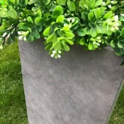 KANTE 28 in. H Square Natural Concrete/Fiberglass Indoor Outdoor Modern Seamless Tall Planter -Vigoro sales Store natural concrete kante plant pots osf0002c c80021 1f 1000